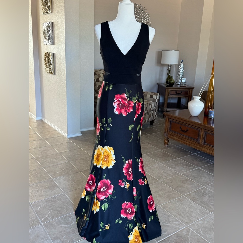Floral Black Maxi Dress